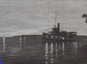 1924,  An evening "searchlight" excursion on the steamer St. Lawrence.